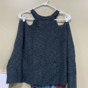 Open shoulder sweater